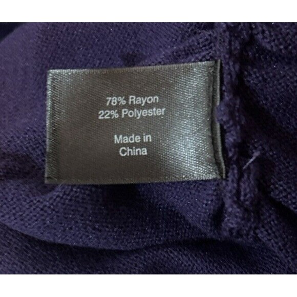 Lane Bryant Short Sleeve Sweater Womens Plus Size 18/20 Purple Ruched Sides New - Picture 7 of 11